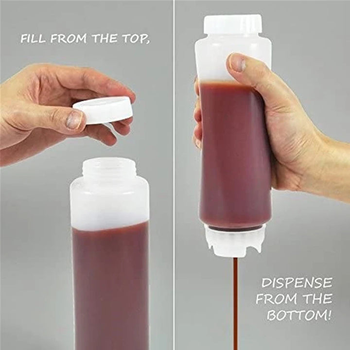 Dispenser,Big Capacity,Plastic Sauce Bottles,Squeeze Bottles,Kitchen Tools,Double Head,Tomato Catchup