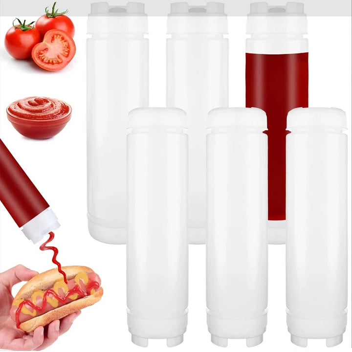 Dispenser,Big Capacity,Plastic Sauce Bottles,Squeeze Bottles,Kitchen Tools,Double Head,Tomato Catchup