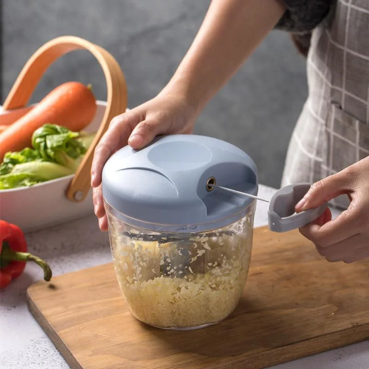 500ML Manual Meat Mincer Garlic Chopper Rotate Garlic Press Crusher Vegetable Onion Cutter Kitchen Cooking Accessories