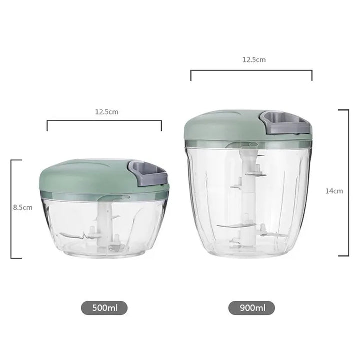500ML Manual Meat Mincer Garlic Chopper Rotate Garlic Press Crusher Vegetable Onion Cutter Kitchen Cooking Accessories