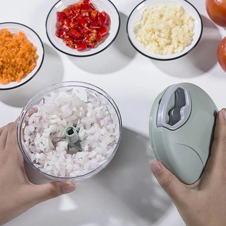 500ML Manual Meat Mincer Garlic Chopper Rotate Garlic Press Crusher Vegetable Onion Cutter Kitchen Cooking Accessories